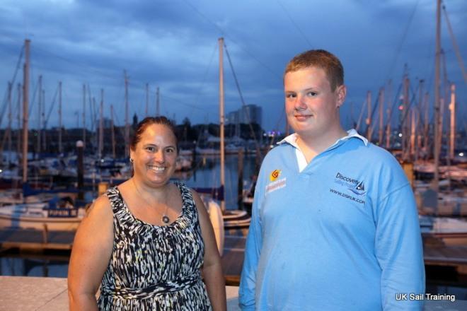 Jack Britton and mum Tina Betts - ASTO Dartmouth to Gosport Small Ships Race © Max Mudie / ASTO